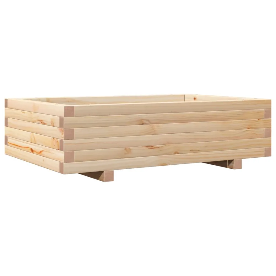 Jardinière 90x60x26,5 cm bois de pin massif - 7