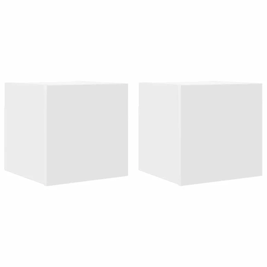 Meubles TV muraux 2 pcs Blanc 30,5x30x30 cm - 2