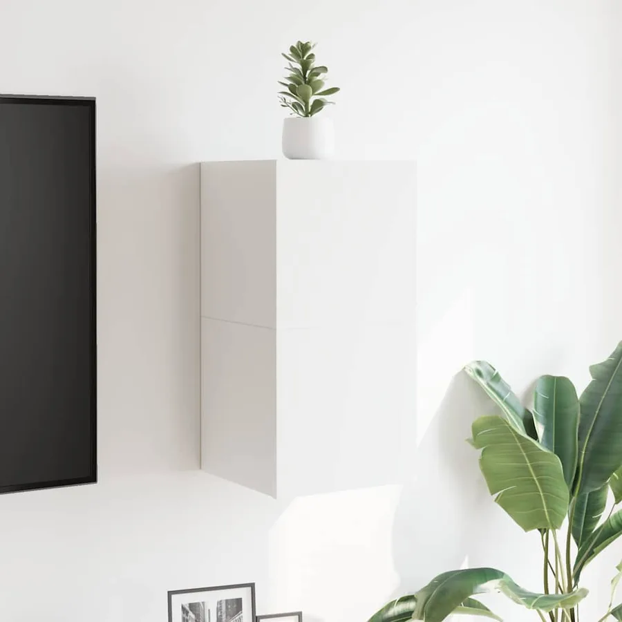 Meubles TV muraux 2 pcs Blanc 30,5x30x30 cm - 4