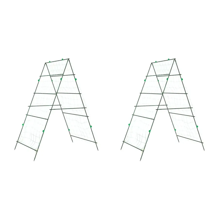 Treillis de jardin pour plantes grimpantes 2 pcs forme A acier - 2
