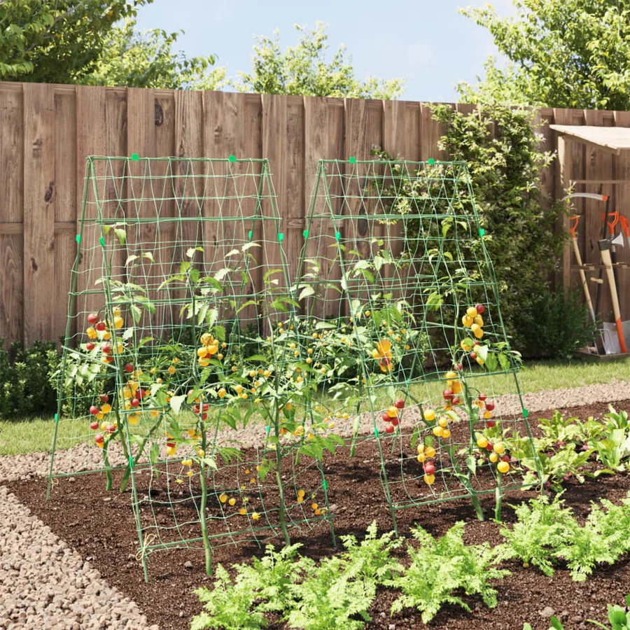 Treillis de jardin pour plantes grimpantes 2 pcs forme A acier - 3