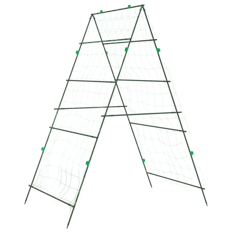 Treillis de jardin pour plantes grimpantes 2 pcs forme A acier - 4