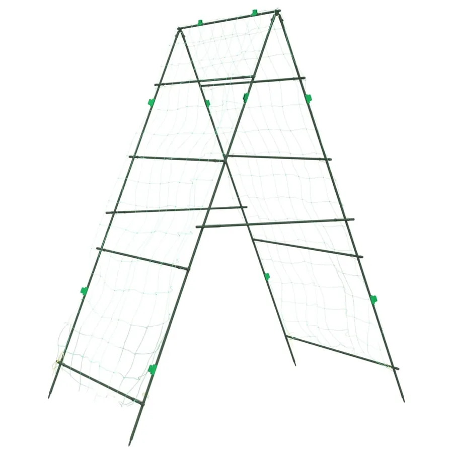 Treillis de jardin pour plantes grimpantes 2 pcs forme A acier - 7