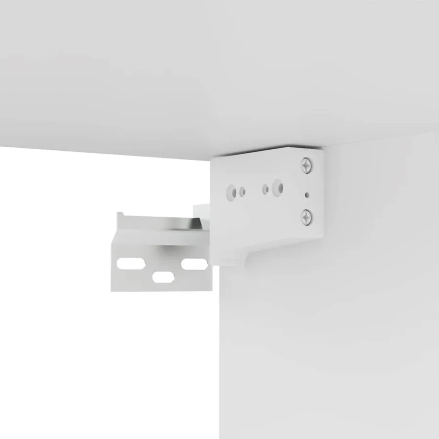 Meuble TV Blanc 100x30x30 cm Bois d’ingénierie - 8
