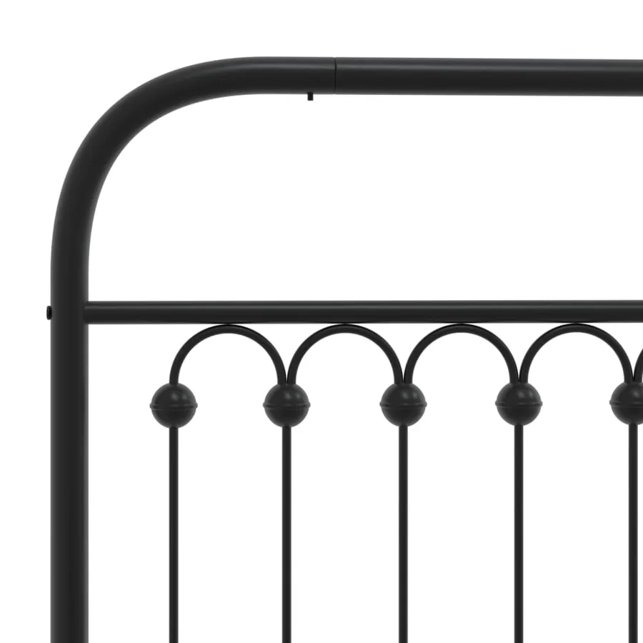 Cadre de lit métal sans matelas avec tête de lit noir 120x190cm - 7