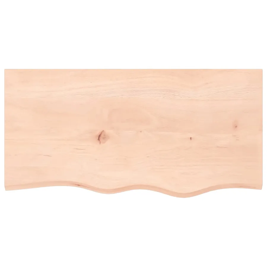 Étagère de vasque murale acier et bois de chêne massif - 8