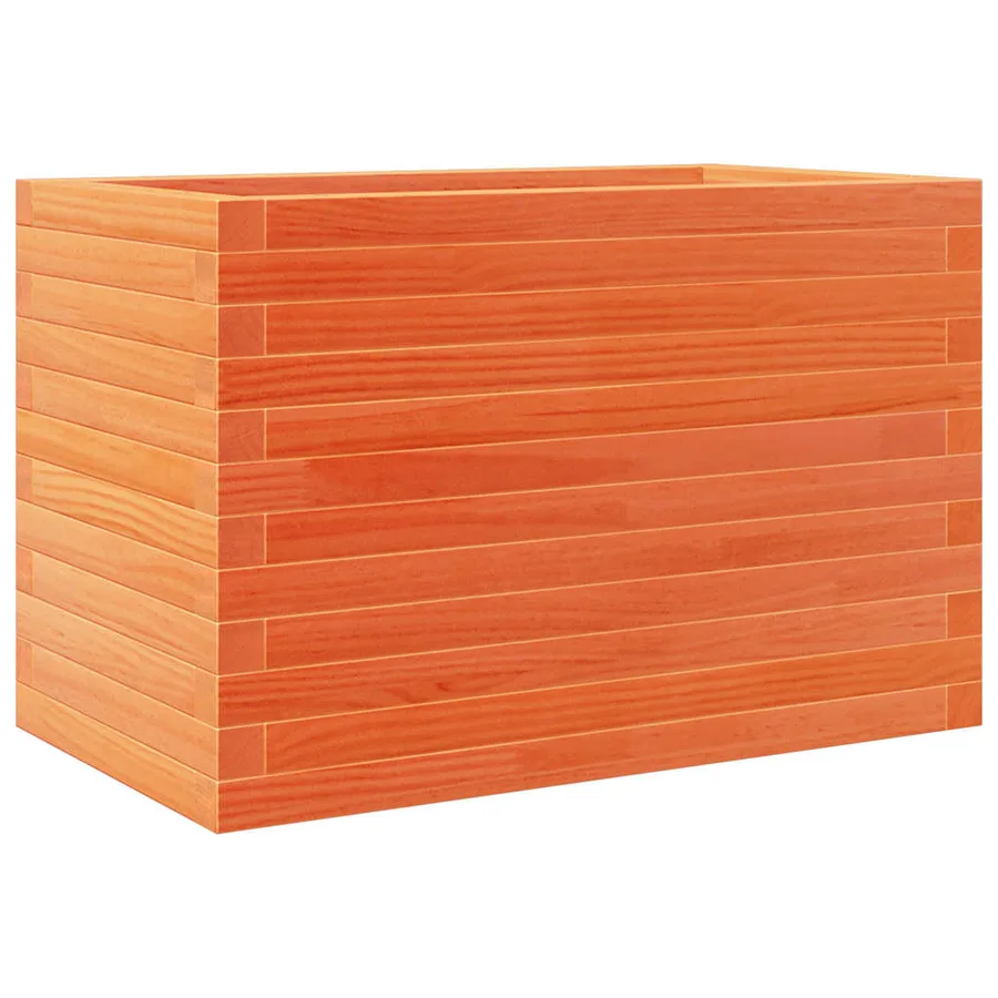 Jardinière cire marron 70x40x45,5 cm bois de pin massif - 2