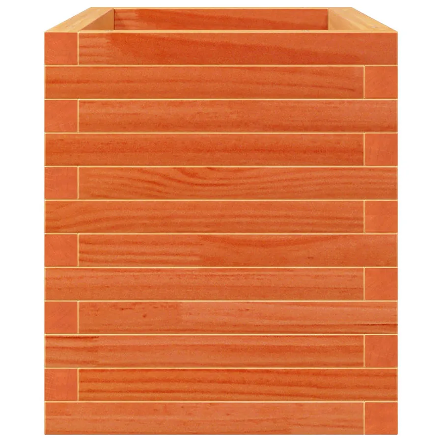 Jardinière cire marron 70x40x45,5 cm bois de pin massif - 6