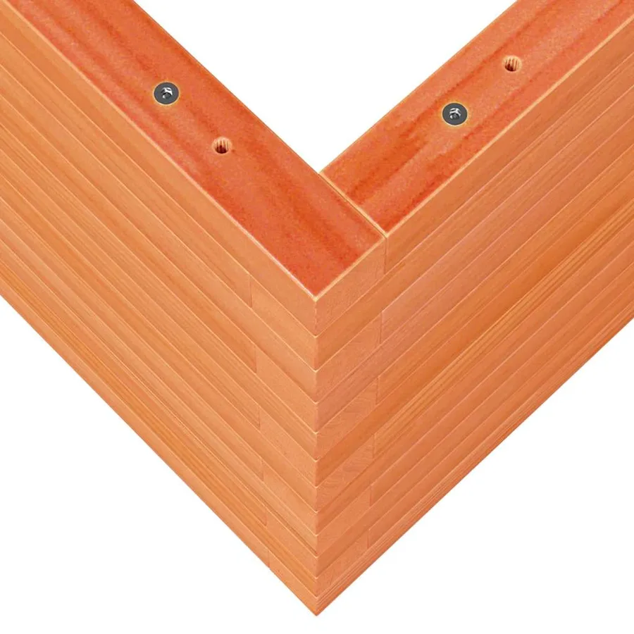 Jardinière cire marron 70x40x45,5 cm bois de pin massif - 8