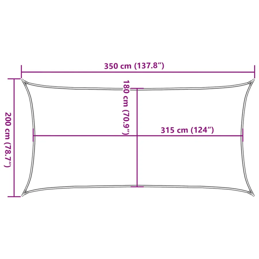 Voile d'ombrage 160 g/m² rectangulaire vert clair 2x3,5 m PEHD - 10
