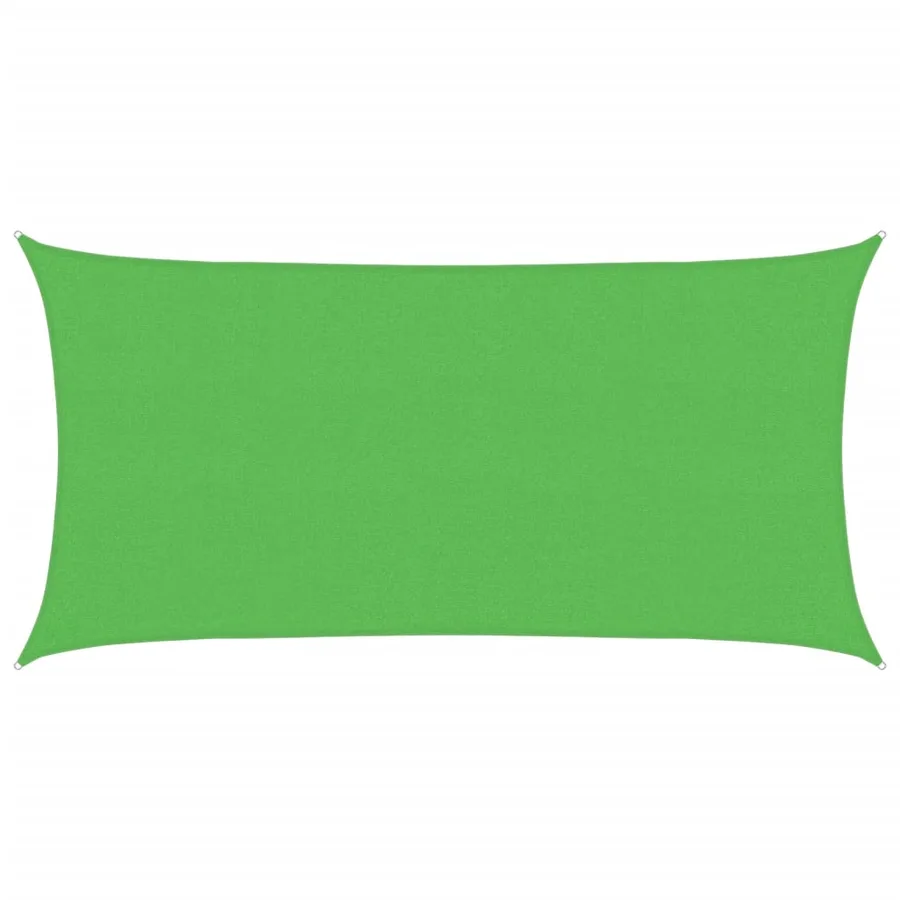 Voile d'ombrage 160 g/m² rectangulaire vert clair 2x3,5 m PEHD - 2