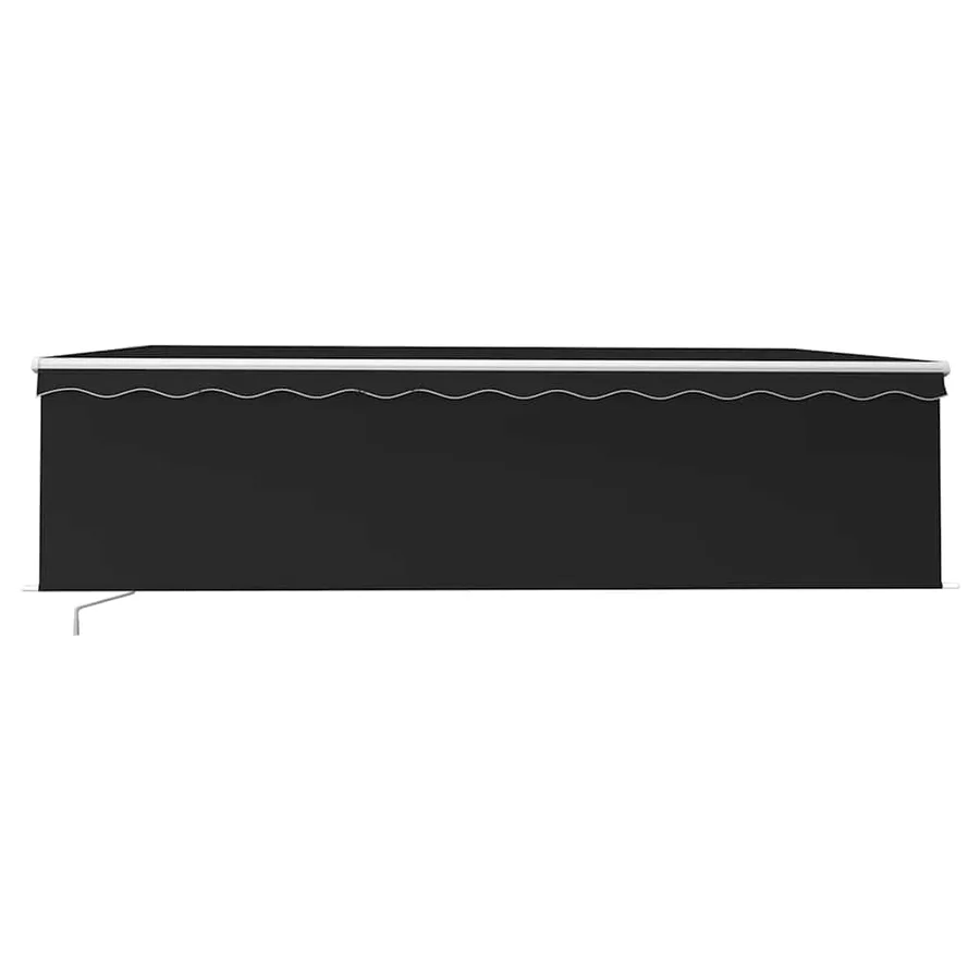 Auvent rétractable manuel avec store 5x3 m Anthracite - 3