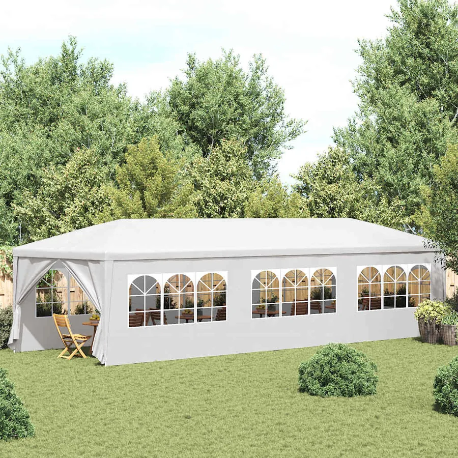 Tente de réception 3x9 m Blanc