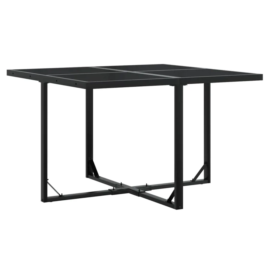 Ensemble à manger de jardin avec coussins 9 pcs noir textilène - 3