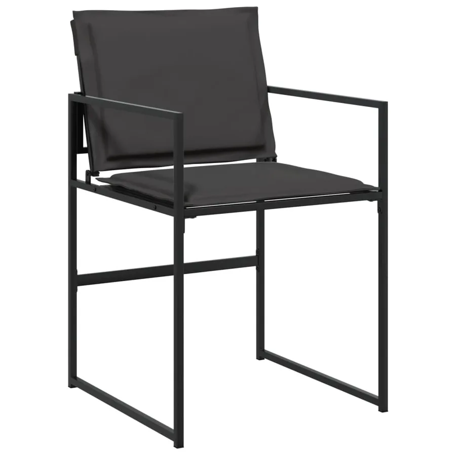 Ensemble à manger de jardin avec coussins 11 pcs noir textilène - 4