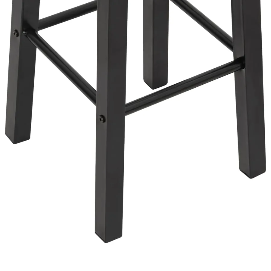 Tabourets de bar lot de 2 noir MDF - 6