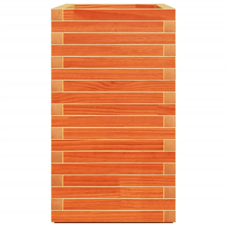 Jardinière cire marron 90x40x72 cm bois de pin massif - 6