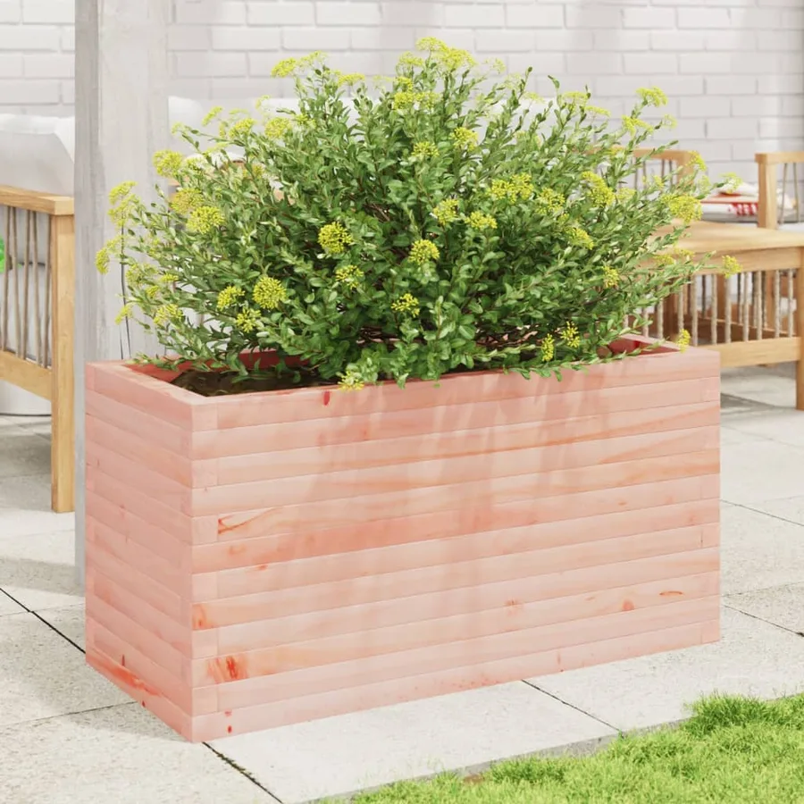 Jardinière 90x40x45,5 cm bois massif douglas - 3