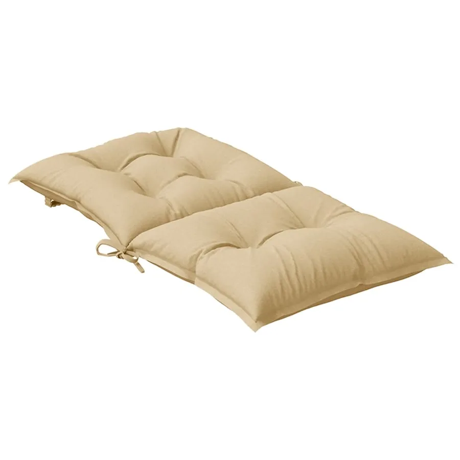 Coussins de chaise à dossier bas lot de 6 beige mélangé tissu - 6