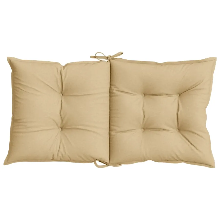 Coussins de chaise à dossier bas lot de 6 beige mélangé tissu - 7