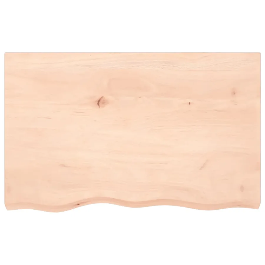 Étagère de vasque murale acier et bois de chêne massif - 8