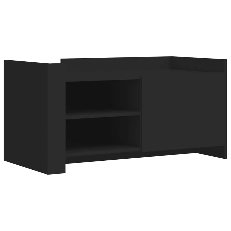 Table basse noir 100x50x50 cm bois d'ingénierie - 2