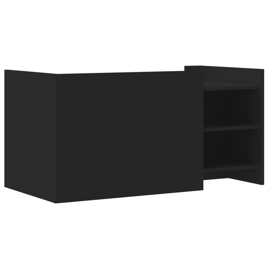 Table basse noir 100x50x50 cm bois d'ingénierie - 6