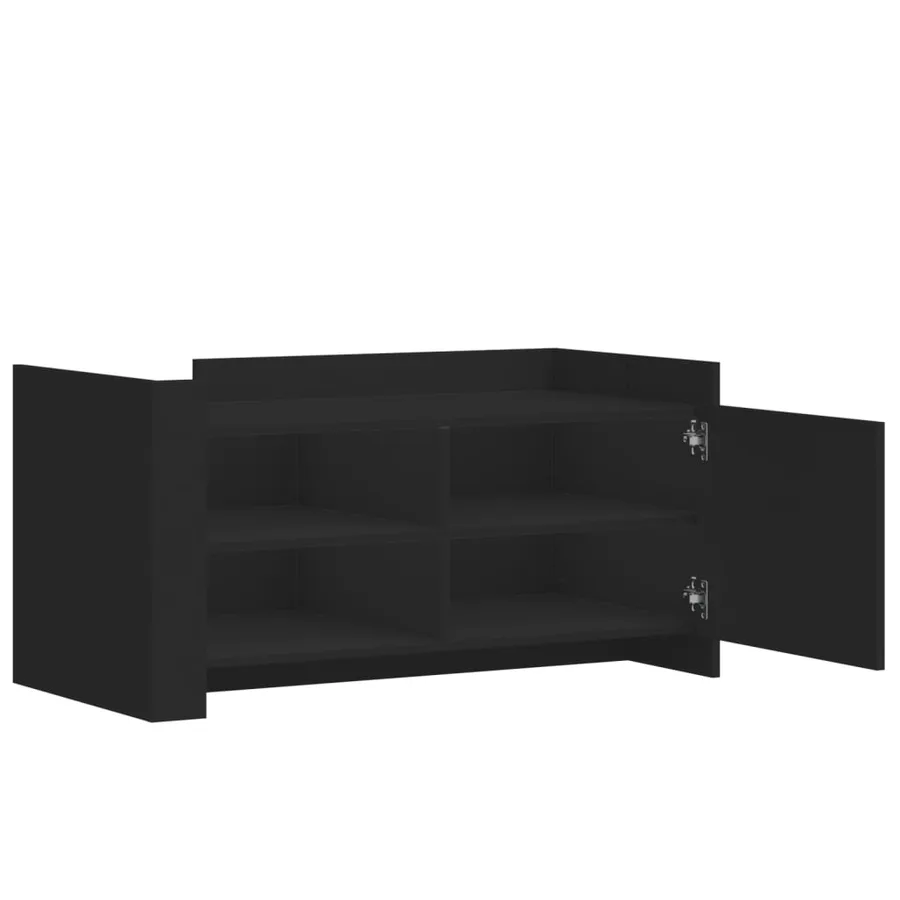 Table basse noir 100x50x50 cm bois d'ingénierie - 7