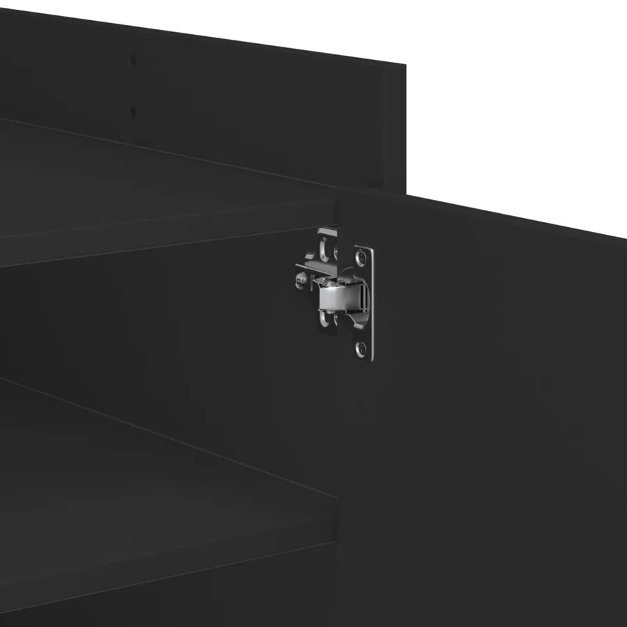 Table basse noir 100x50x50 cm bois d'ingénierie - 9
