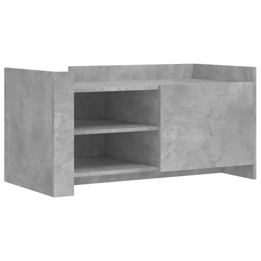 Table basse gris béton 100x50x50 cm bois d'ingénierie - 2
