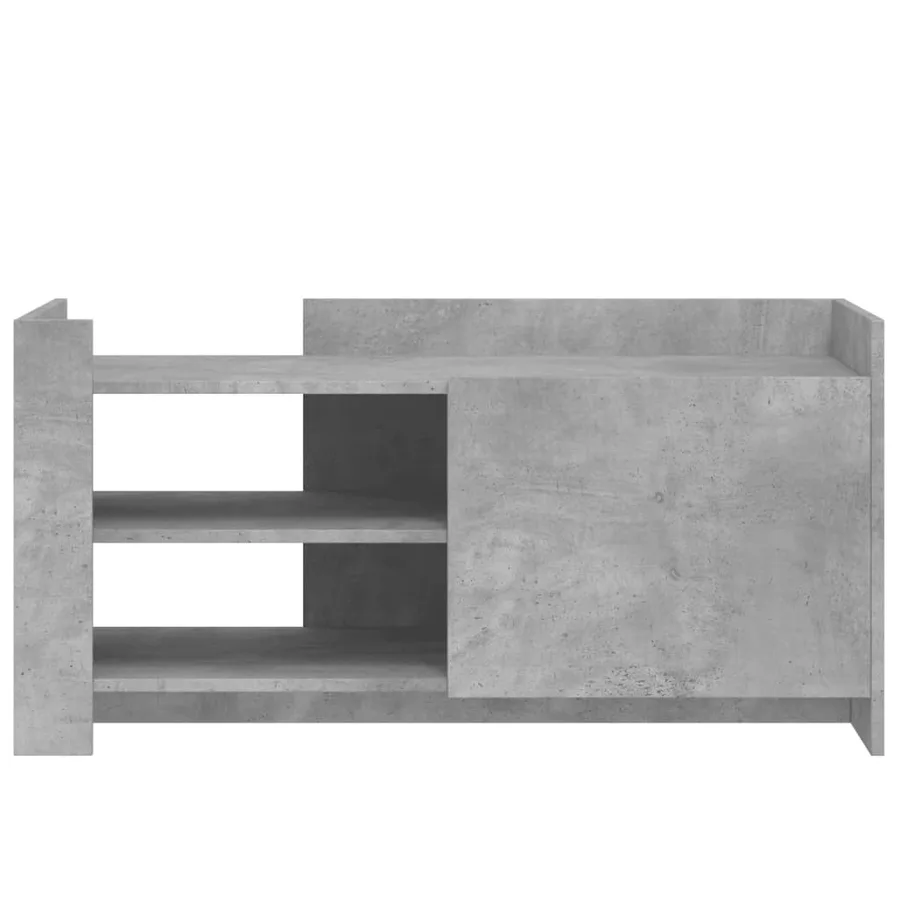 Table basse gris béton 100x50x50 cm bois d'ingénierie - 4