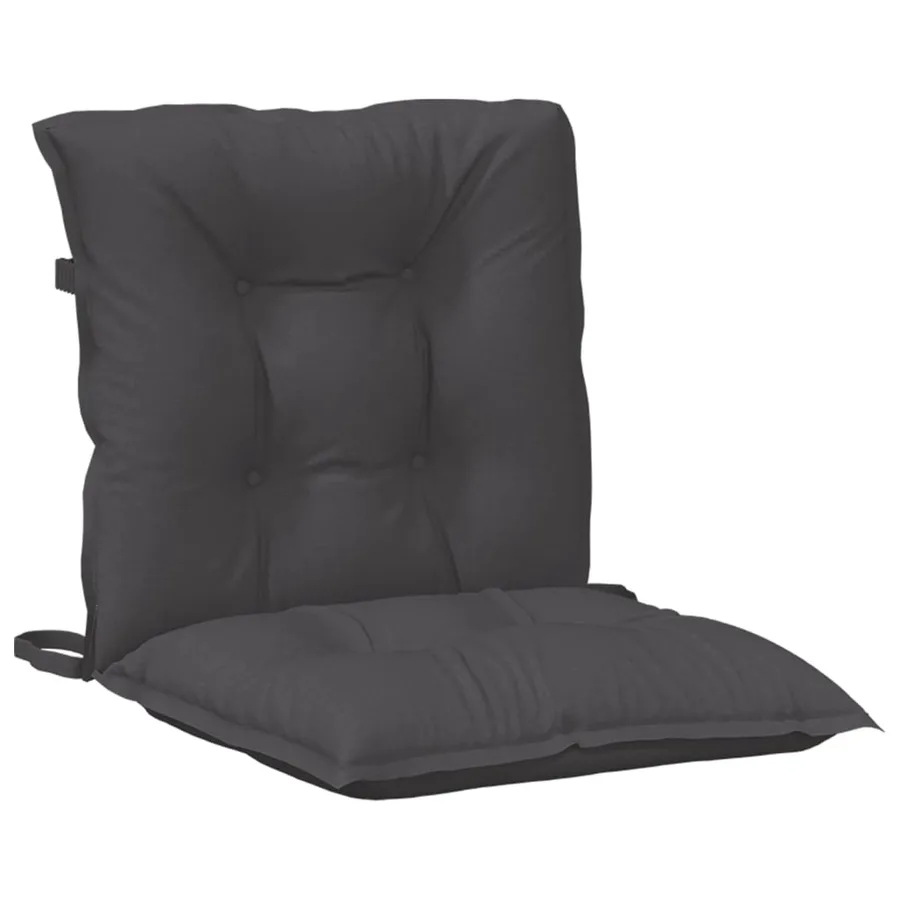 Coussins de chaise à dossier bas lot de 6 anthracite mélangé - 5