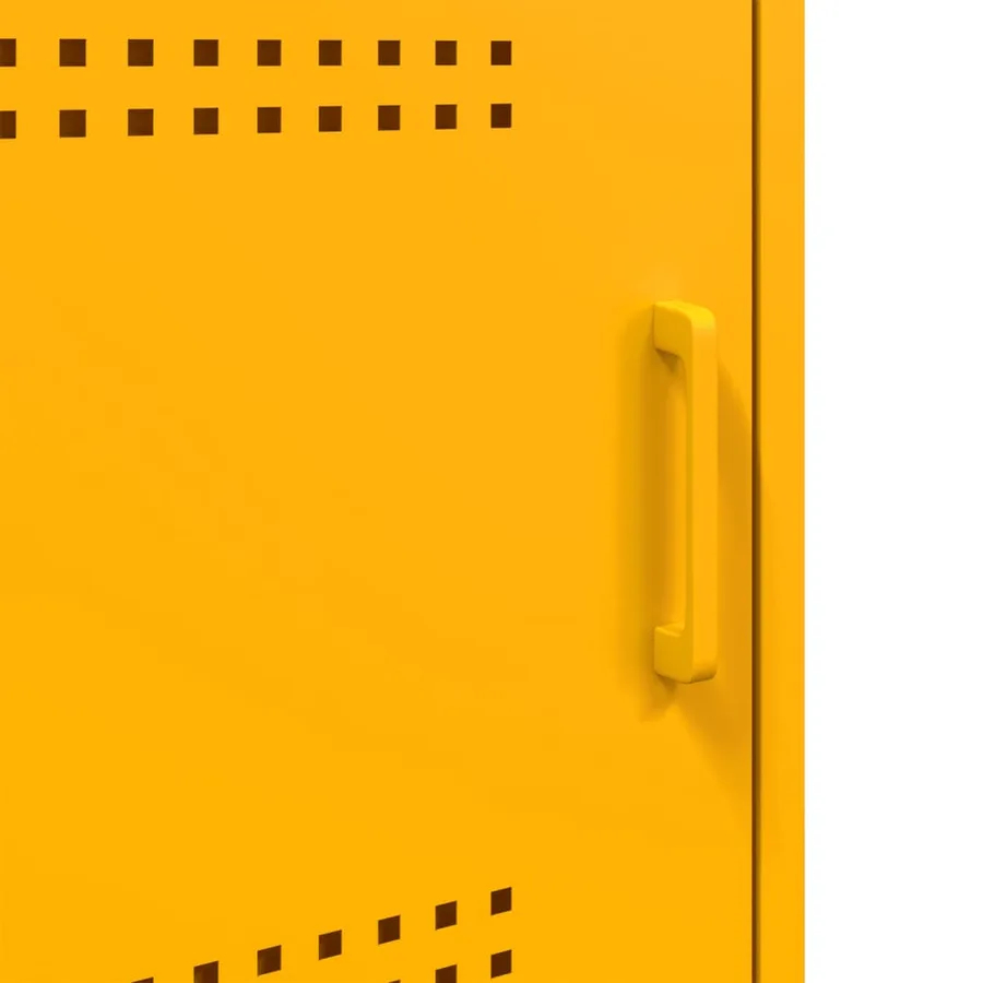 Tables de chevet 2 pcs jaune moutarde 36x39x50,5 cm acier - 12
