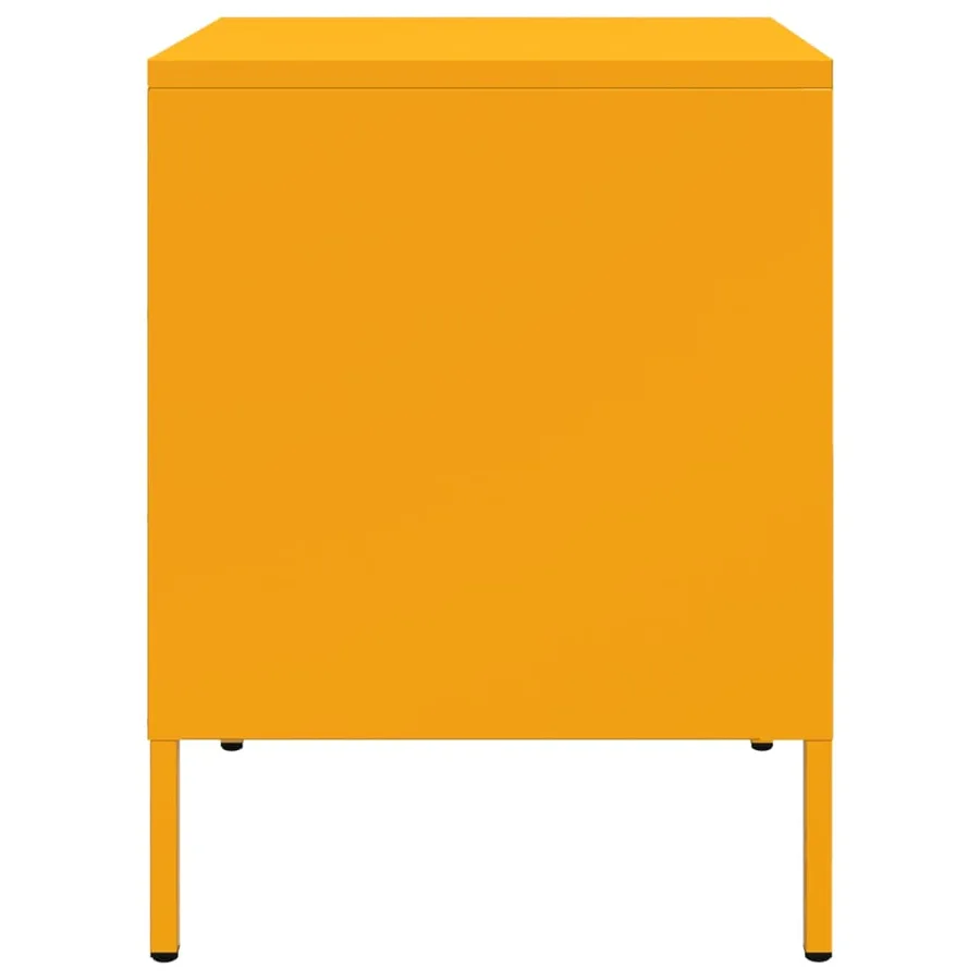 Tables de chevet 2 pcs jaune moutarde 36x39x50,5 cm acier - 7