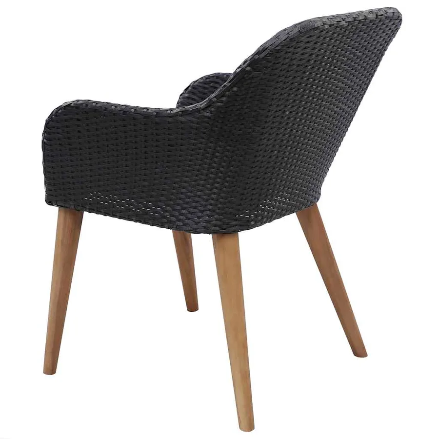 Ensemble à manger de jardin 9 pcs Noir - 7