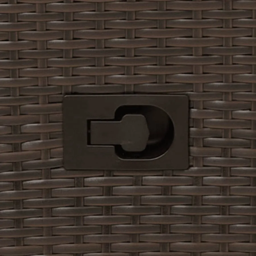 Chaises inclinables de jardin lot de 2 et coussins marron rotin - 9