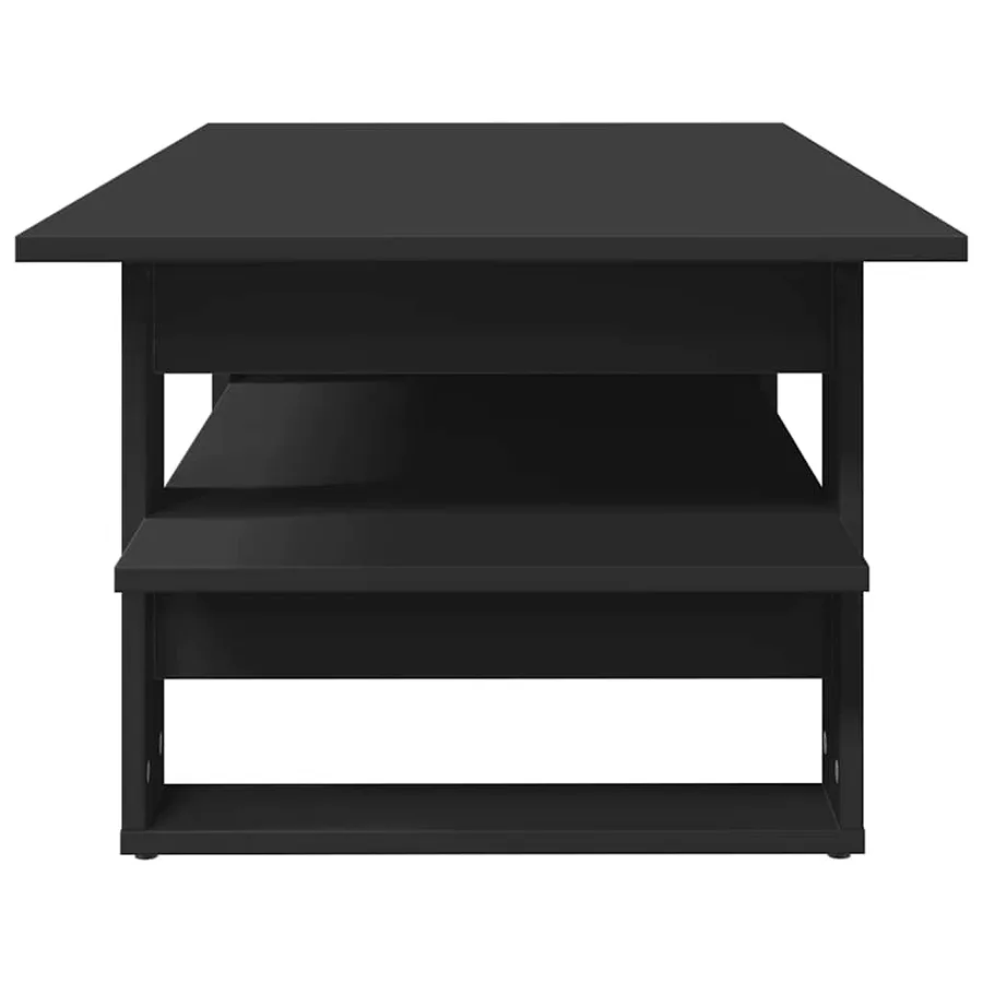 Table basse noir 102x55x42 cm bois d'ingénierie - 4