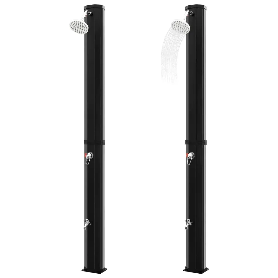 Outdoor solar shower with shower head and tap 35 L - 4