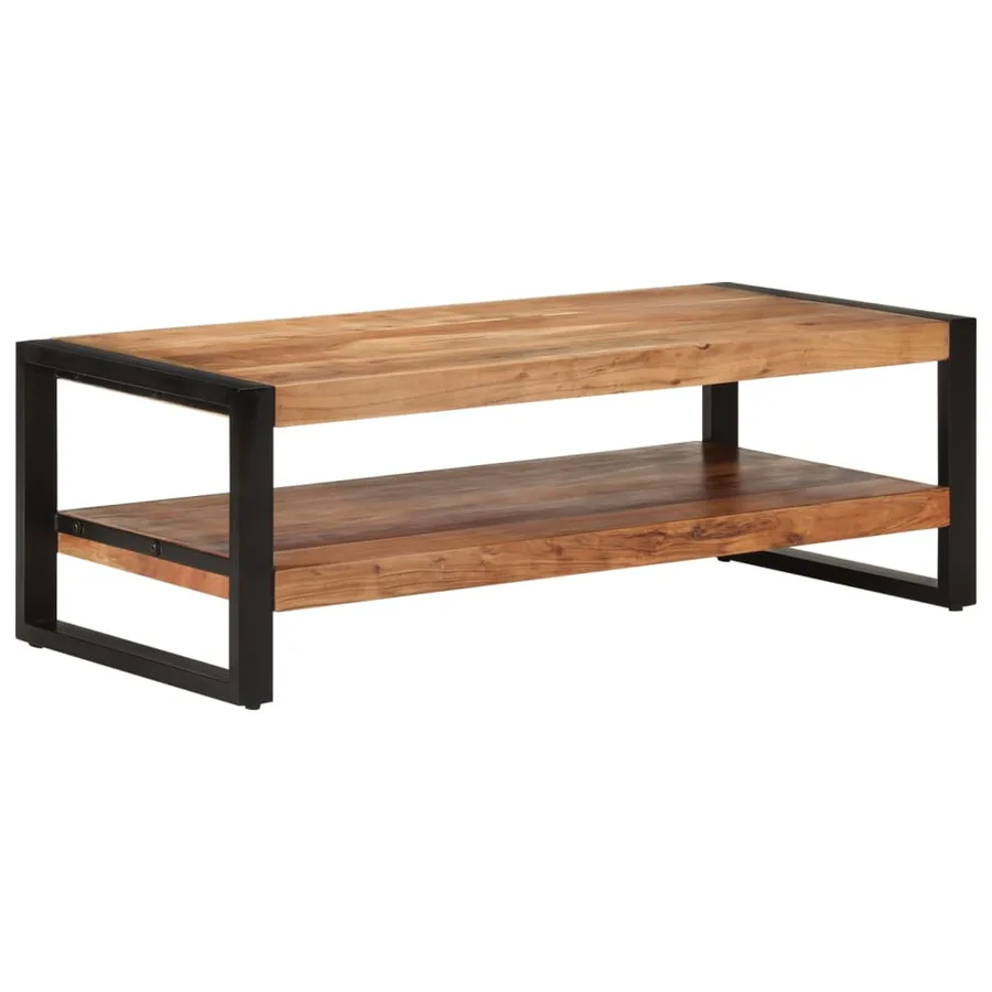 Table basse 120x55x40 cm bois massif d'acacia - 10