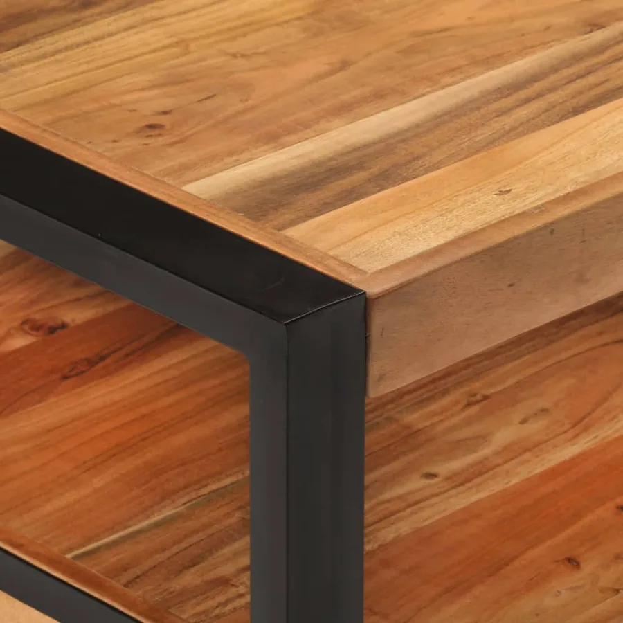 Table basse 120x55x40 cm bois massif d'acacia - 4
