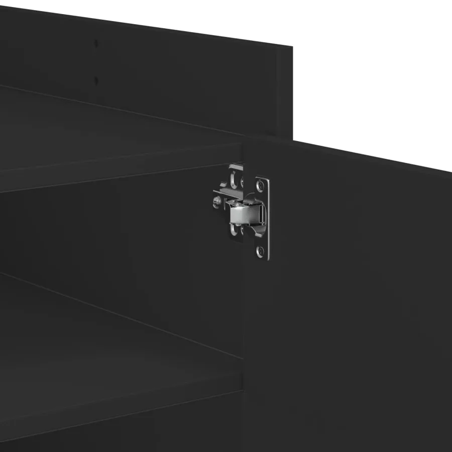 Table basse noir 80x50x50 cm bois d'ingénierie - 9