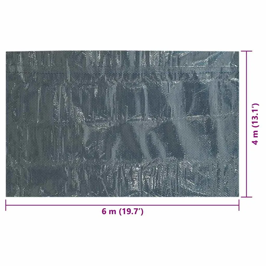 Film solaire de piscine flottant PE 600x400 cm Noir et bleu - 6