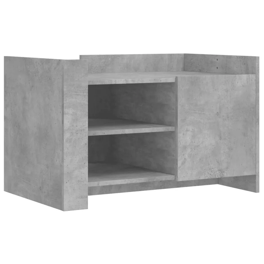 Table basse gris béton 80x50x50 cm bois d'ingénierie - 2