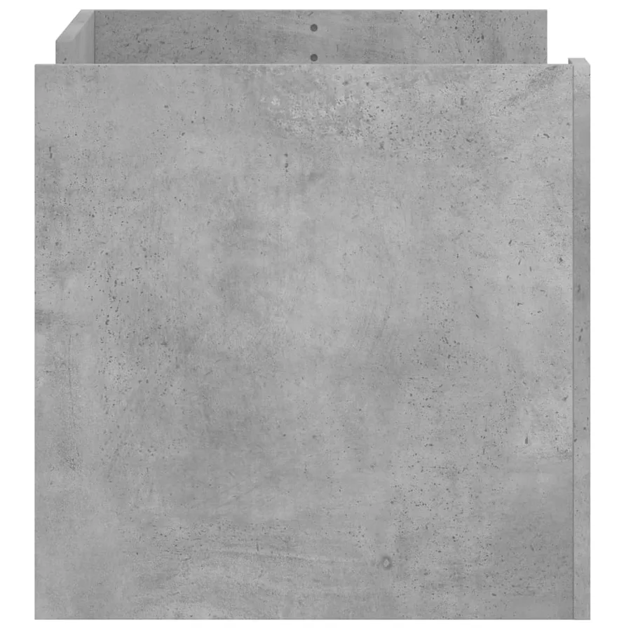 Table basse gris béton 80x50x50 cm bois d'ingénierie - 5