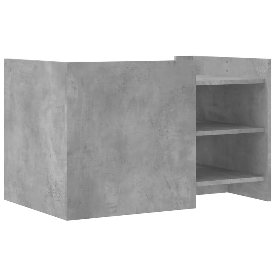 Table basse gris béton 80x50x50 cm bois d'ingénierie - 6