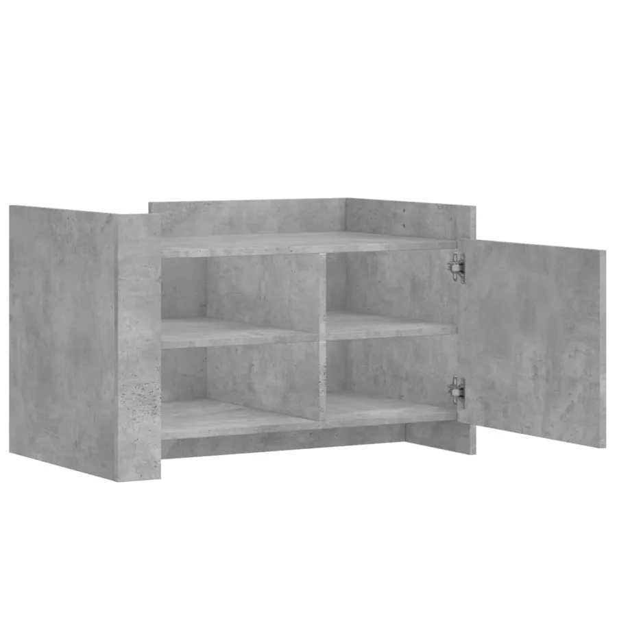 Table basse gris béton 80x50x50 cm bois d'ingénierie - 7