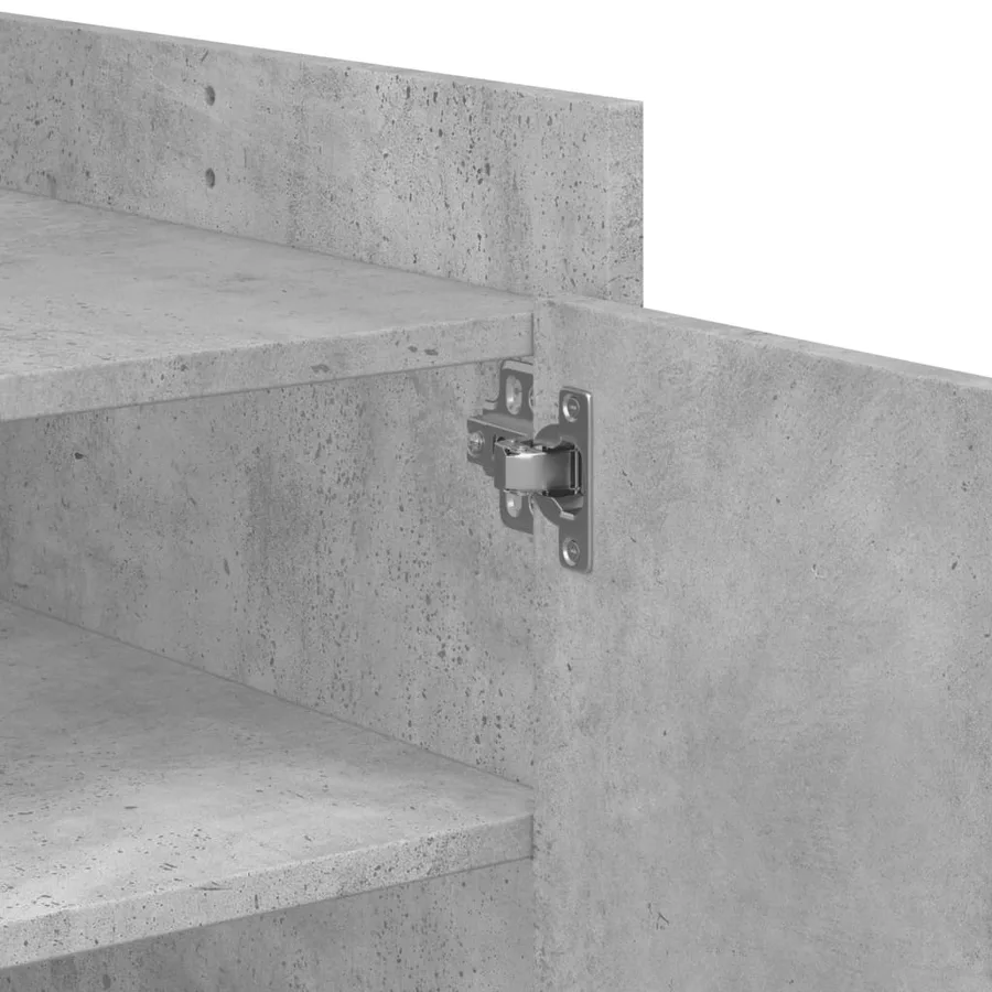 Table basse gris béton 80x50x50 cm bois d'ingénierie - 9
