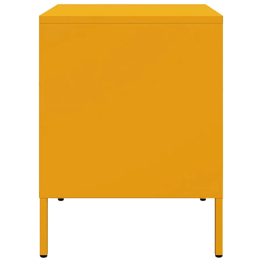 Tables de chevet 2 pcs jaune moutarde 36x39x50,5 cm acier - 7