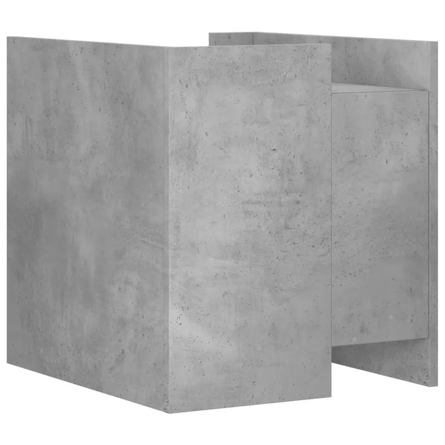 Table de chevet gris béton 45x50x50 cm bois d’ingénierie - 6