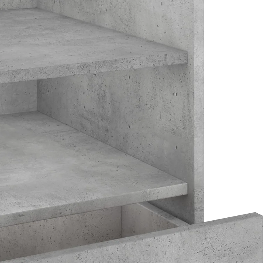 Table de chevet gris béton 45x50x50 cm bois d’ingénierie - 9